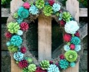 Wreath on a wooden fence at Broccolo Garden Center